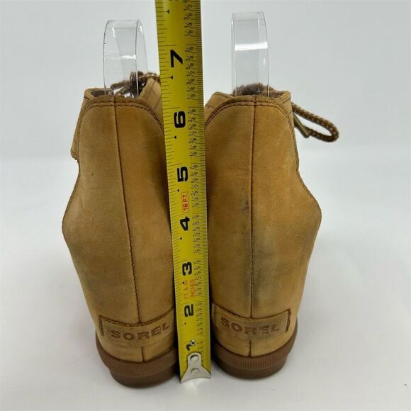 Sorel Joanie II Lace Up Wedge Sandals Women's Size 8 Honey Brown Gladiator - Picture 8 of 13